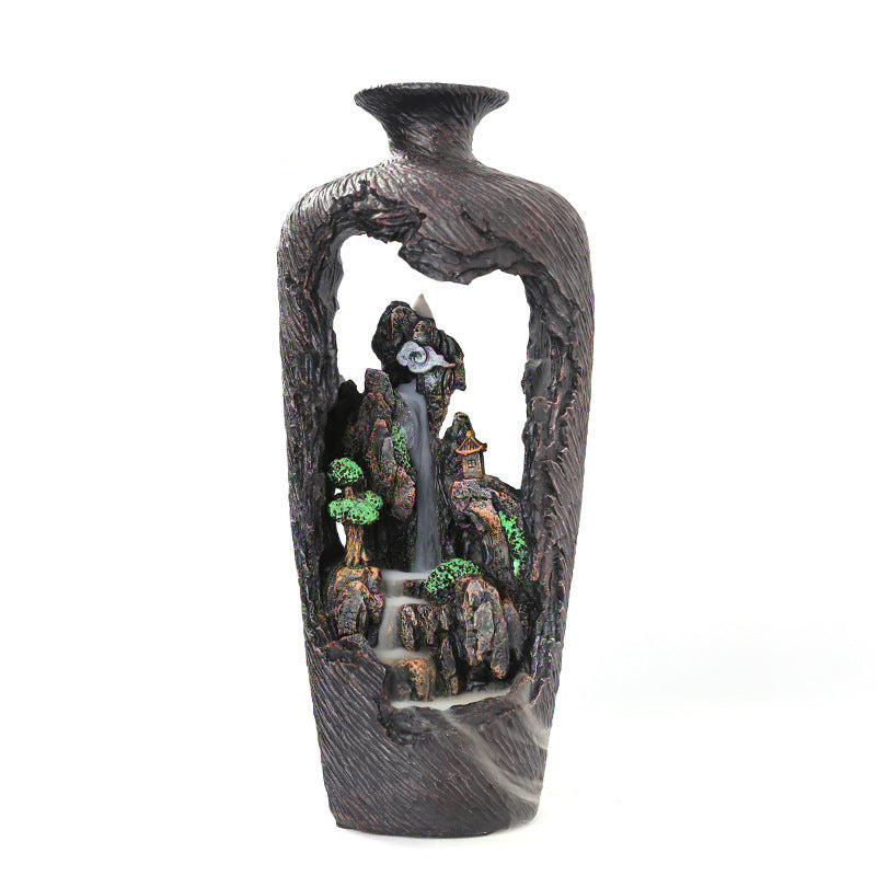 Resin Backflow Aromatherapy Furnace Creative Alpine Flowing Water Aromatherapy Furnace Home Decoration Backflow Incense