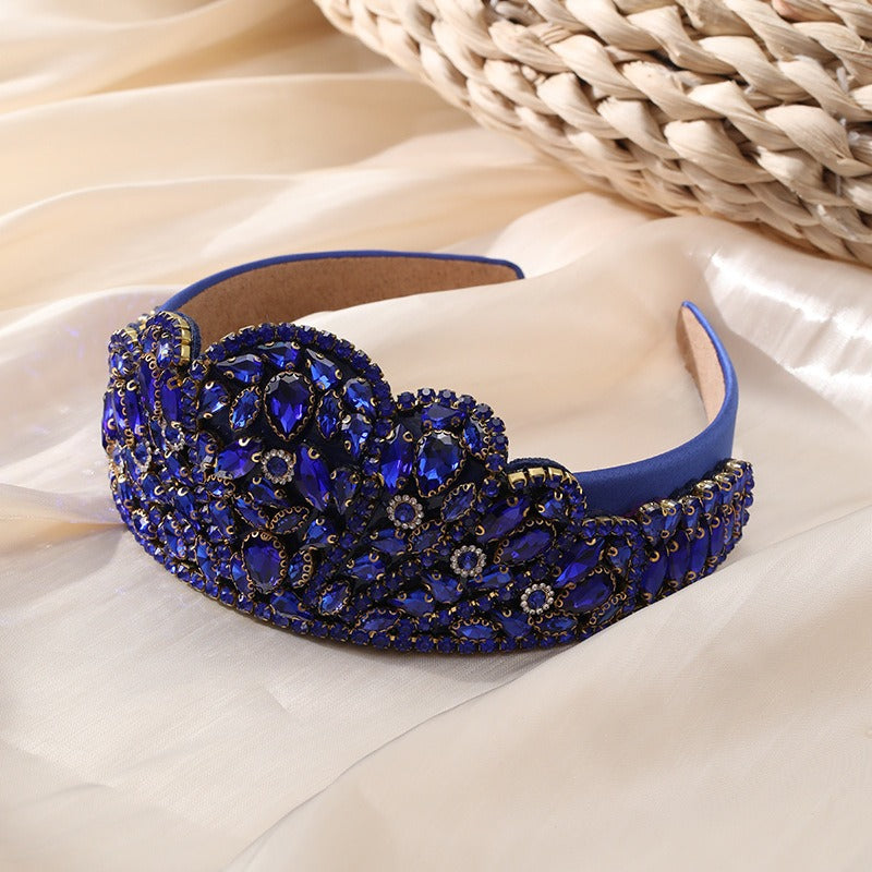 Baroque Heavy Industries Colored Diamond Hair Hoop Super Sparkling Crown Head Hoop