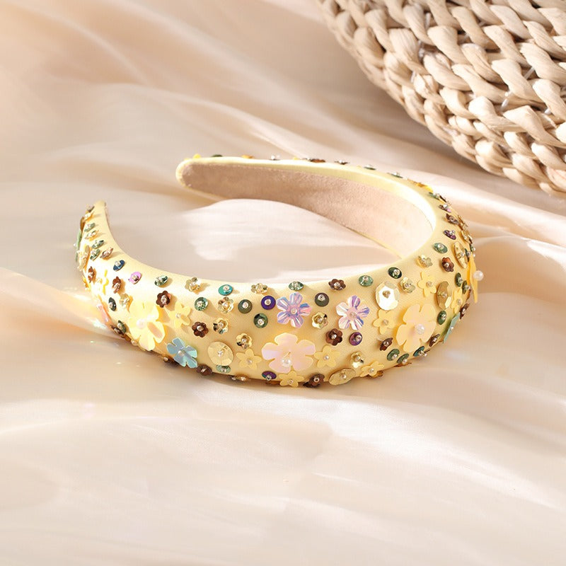 Fashionable Women's Countryside Style Handsewn Flower Headband