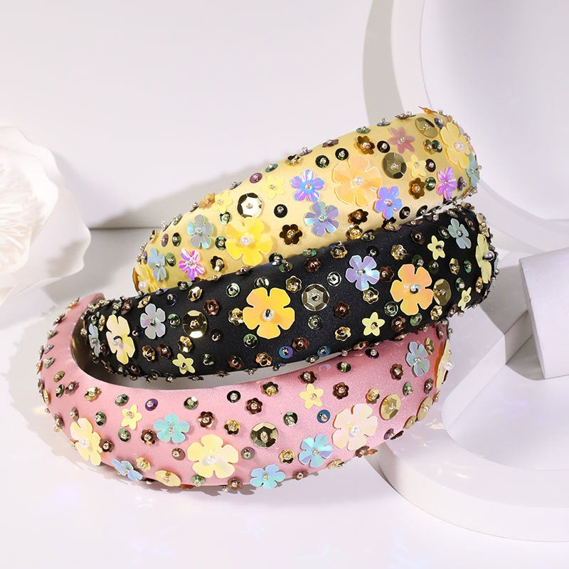Fashionable Women's Countryside Style Handsewn Flower Headband