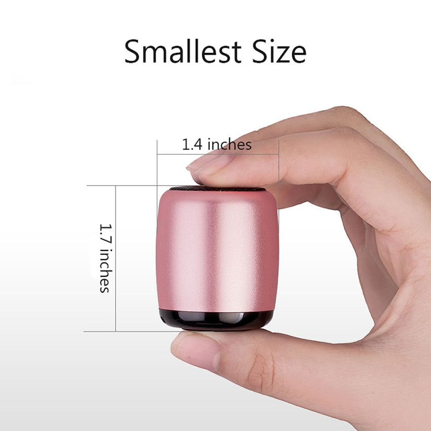 BM3 TWS Metal Super Mini Wireless Bluetooth Speaker Portable Small Pocket Size with Selfie Remote Control Microphone Lanyard