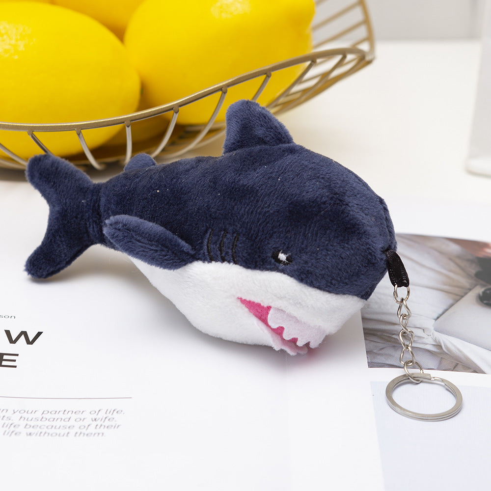 Shark Doll Keychain Pendant Plush Toy Cartoon Creative Shark Baby Doll Machine Doll