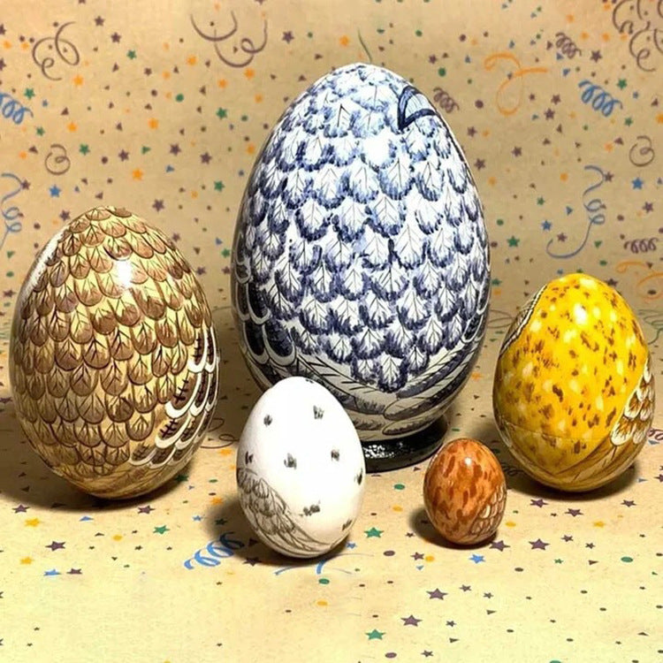New Owl Nesting Egg Owl Wooden Craft Ornament Home Desktop Decoration