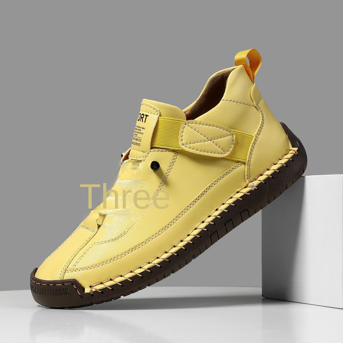 Men's mid top Martin boots outdoor casual workwear stitched men's shoes