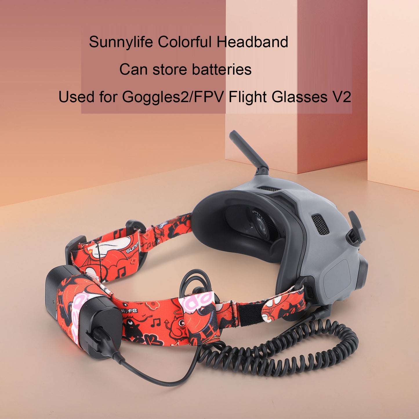 Sunnylife suitable for DJI Avata FPV flying glasses V2 color headband fixed elastic strap accessories