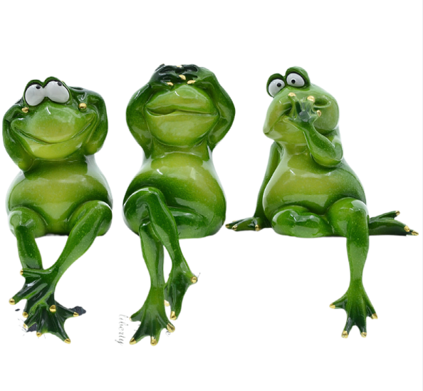 Garden Home Three No Frog Resin Decoration