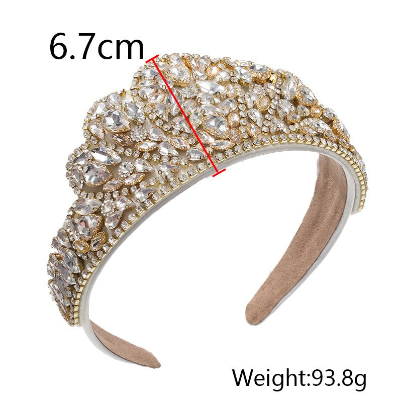 Baroque Heavy Industries Colored Diamond Hair Hoop Super Sparkling Crown Head Hoop
