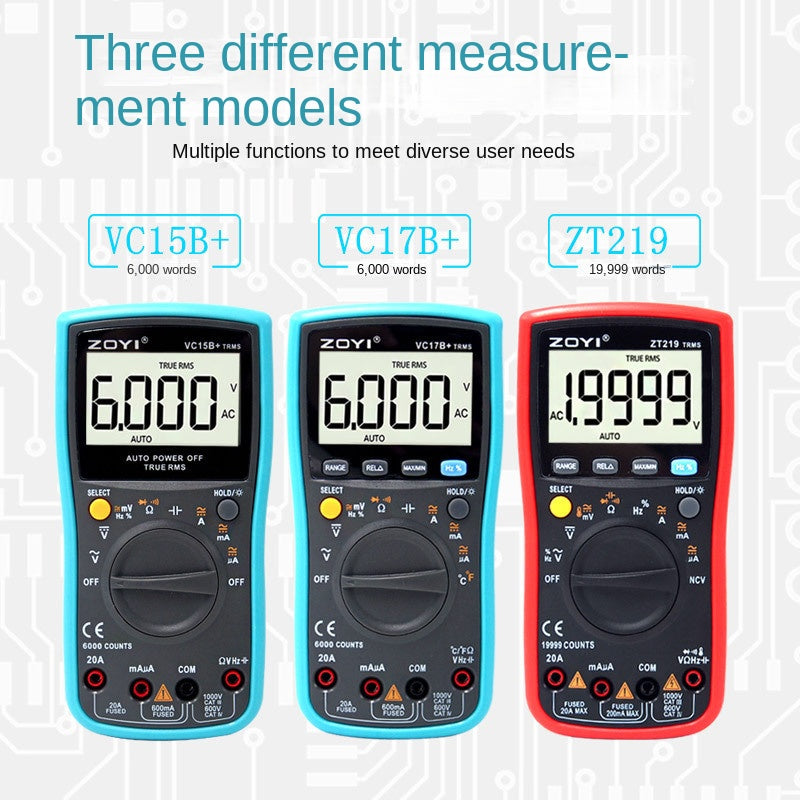 ZOYI ZT219/VC17B+/VC15B+ Digital Multimeter High Precision 4.5-Digit Multimeter Wholesale