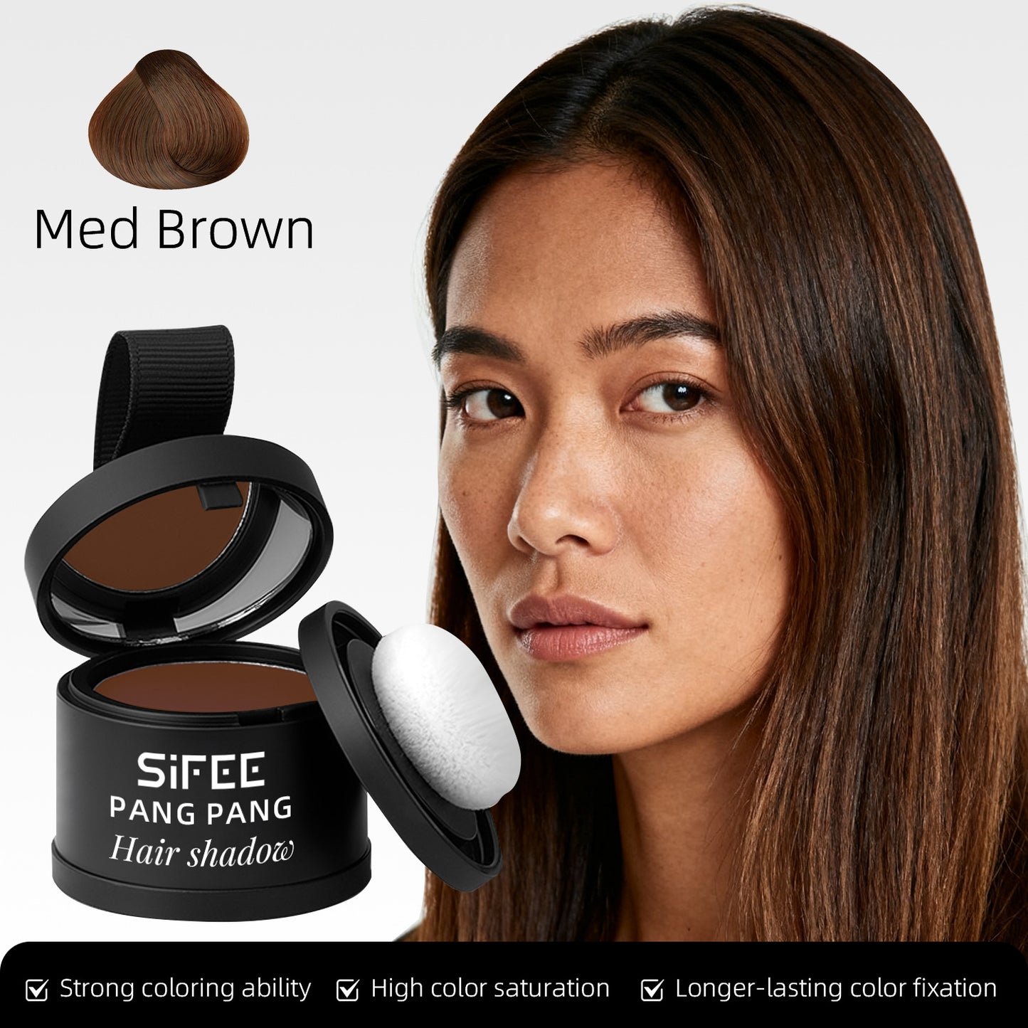 Hairline Powder Hair Filler Waterproof Sweat-Proof Volumizing Powder Long-Lasting Makeup for Forehead and Side Profile Hair Powder