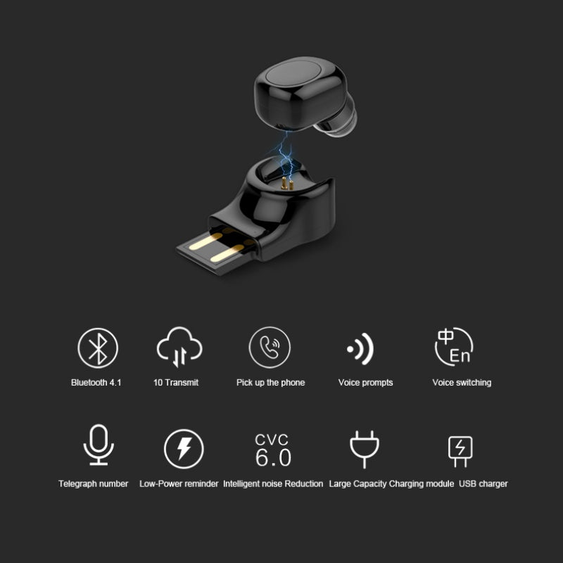 Wireless Bluetooth Headphone Headset X12 Car Bluetooth Earphone USB Magnetic Charging Mini Sport