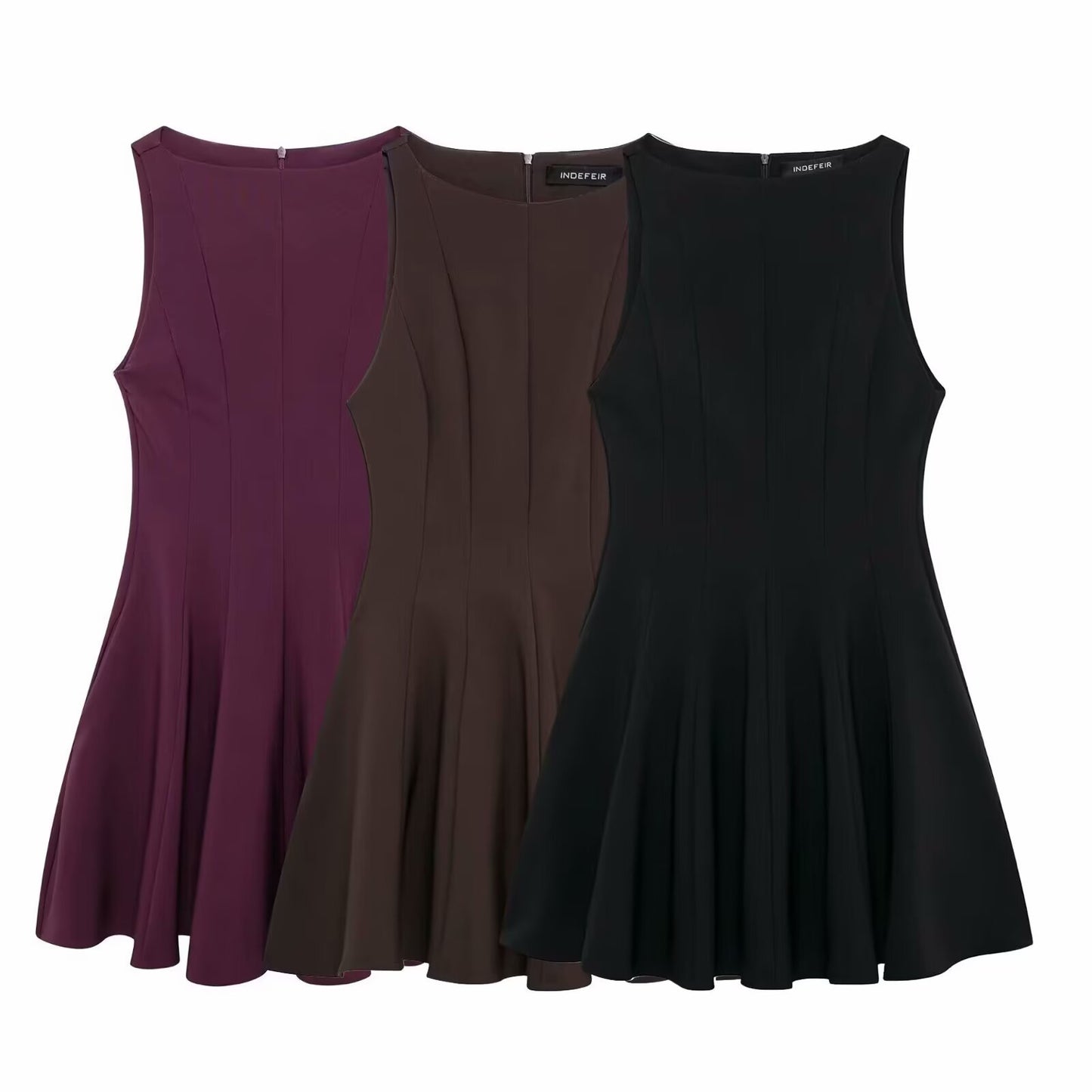 Pure Desire Wind Wide Swing Short Sleeveless Dress