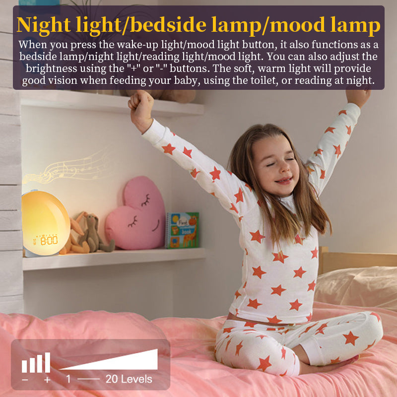 Sunrise Simulation Alarm Clock - Wake-Up Light with FM Radio, Night Light