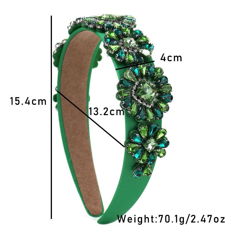 Fashionable Baroque rhinestone flower women's hair hoop hair accessories