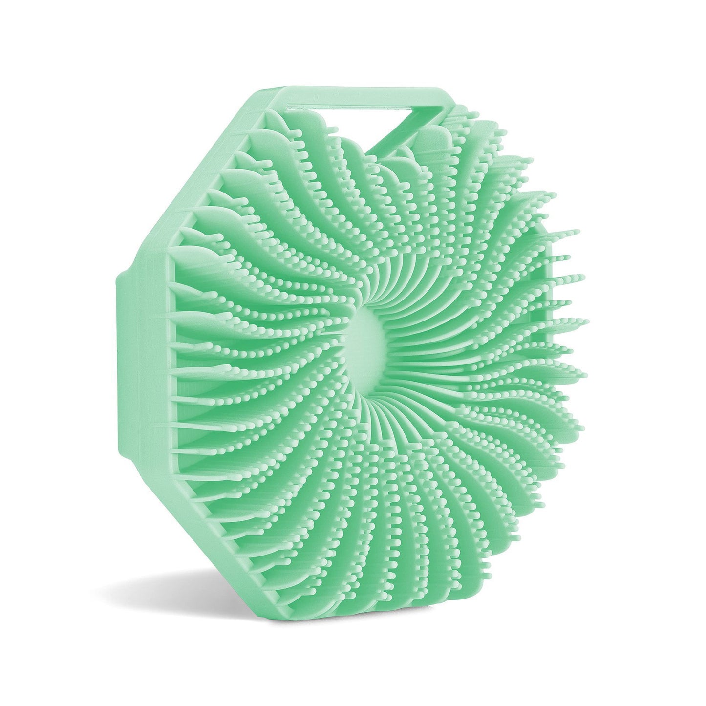 Fish fin shaped shower brush Polygonal silicone shower brush Hexagonal shower brush Silicone shower ball
