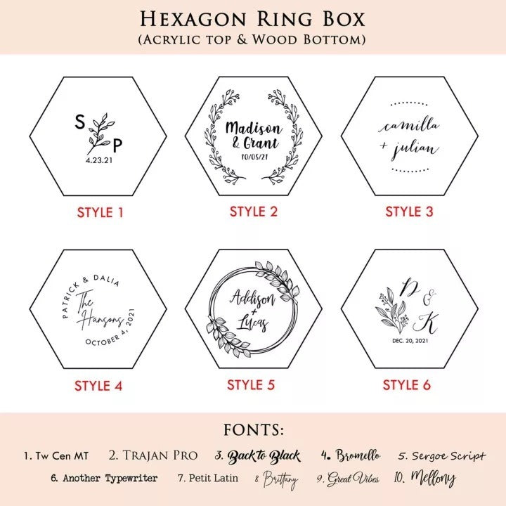 Customized Creative Couple Gift Box Wedding Ring Box Pairing Solid Wood Acrylic Jewelry Box Storage Box