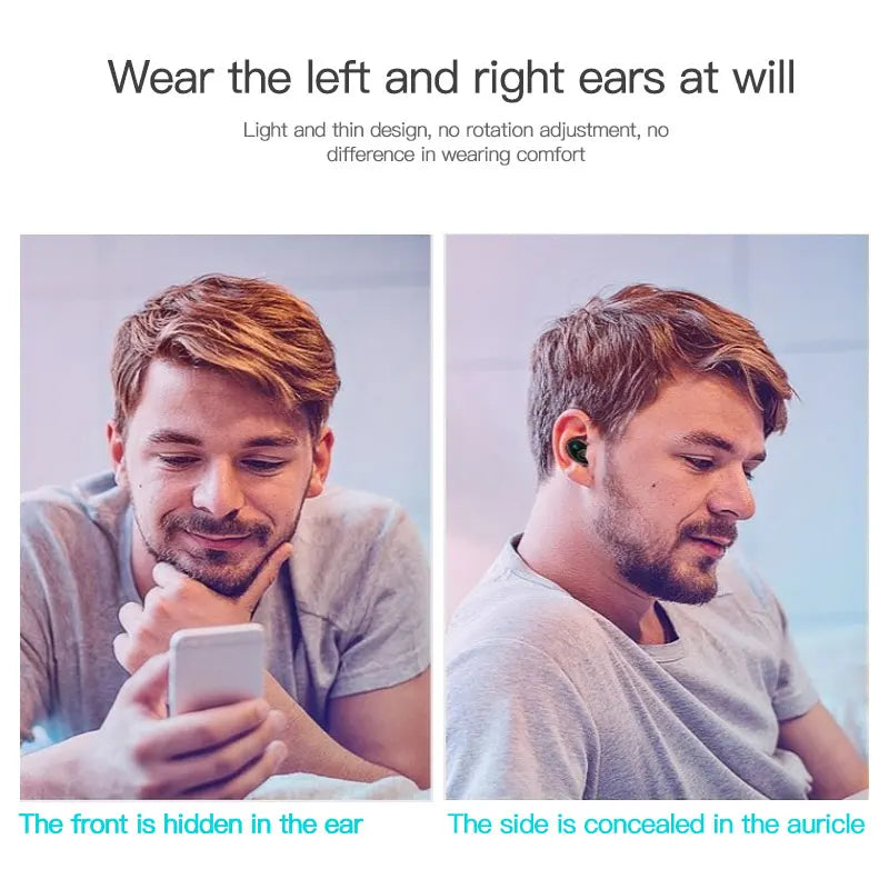 S650 Mini Bluetooth Earphone Wireless In-Ear Invisible Earbuds Handsfree Headset Stereo with Mic for iPhone 11 Huawei Mate 30