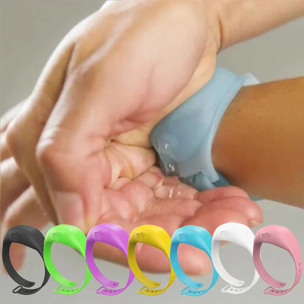 1Set Adult Kid Liquid Hand Dispenser Wristband Wrist Band Gel Without Whole Sanitizing Hand Sanitizer Bracelet New