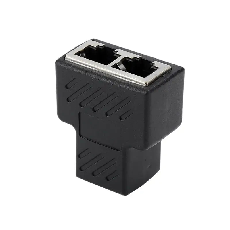 1 To 2 Ways RJ45 Female Splitter LAN Ethernet Network Cable Double Connector Adapter Ports Coupler For Laptop Docking Stations