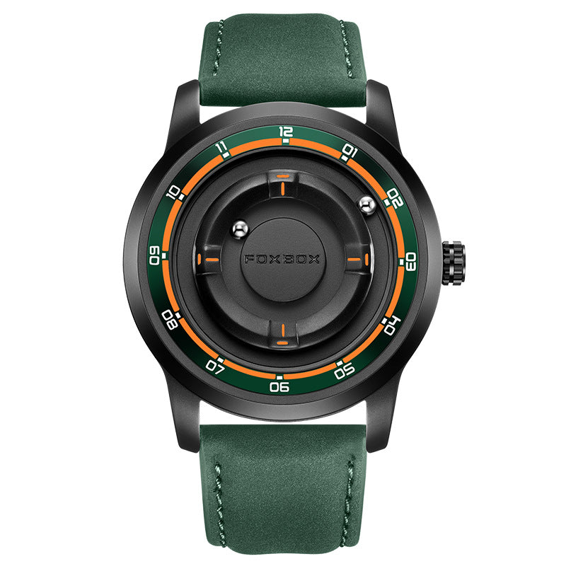 LIGE Fashionable Roman Numeral Men's Multi-Function Quartz Watch with Leather Strap and Water Resistance