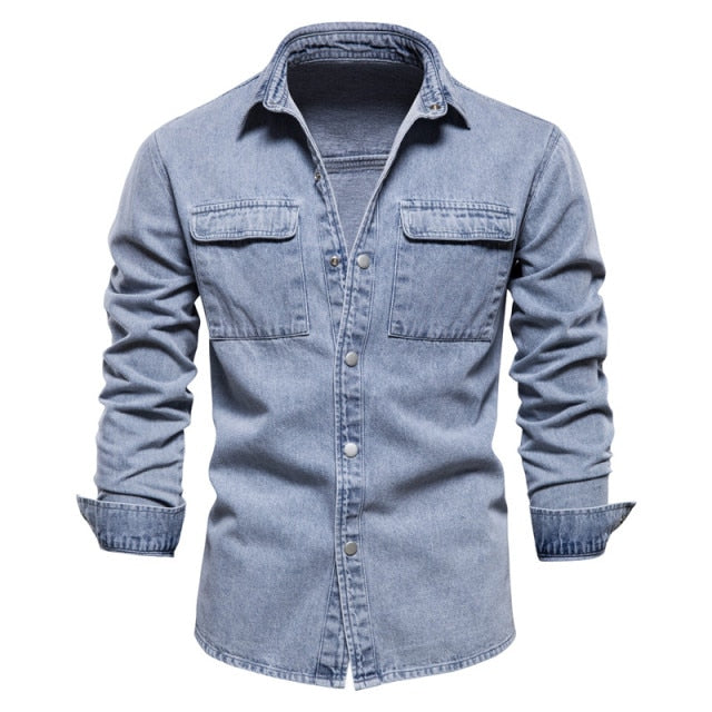 AIOPESON 100% Cotton Denim Jackets