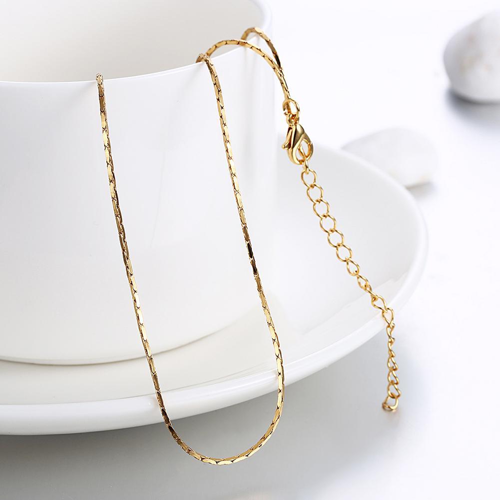 18K Rose Gold Plated Singapore Chain 18" ITALY Made