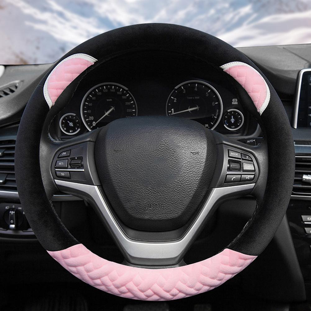 Plush Cartoon Car Steering Wheel Cover