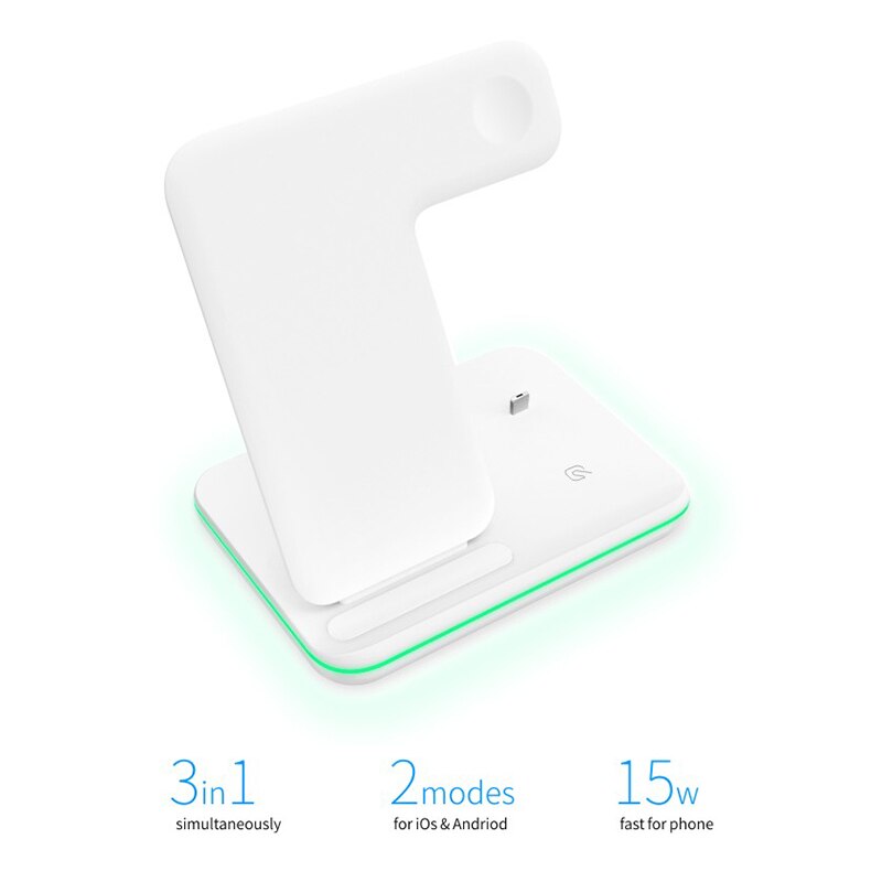 3 In 1 Mobile Phone Watch Headset Wireless Charger Stand
