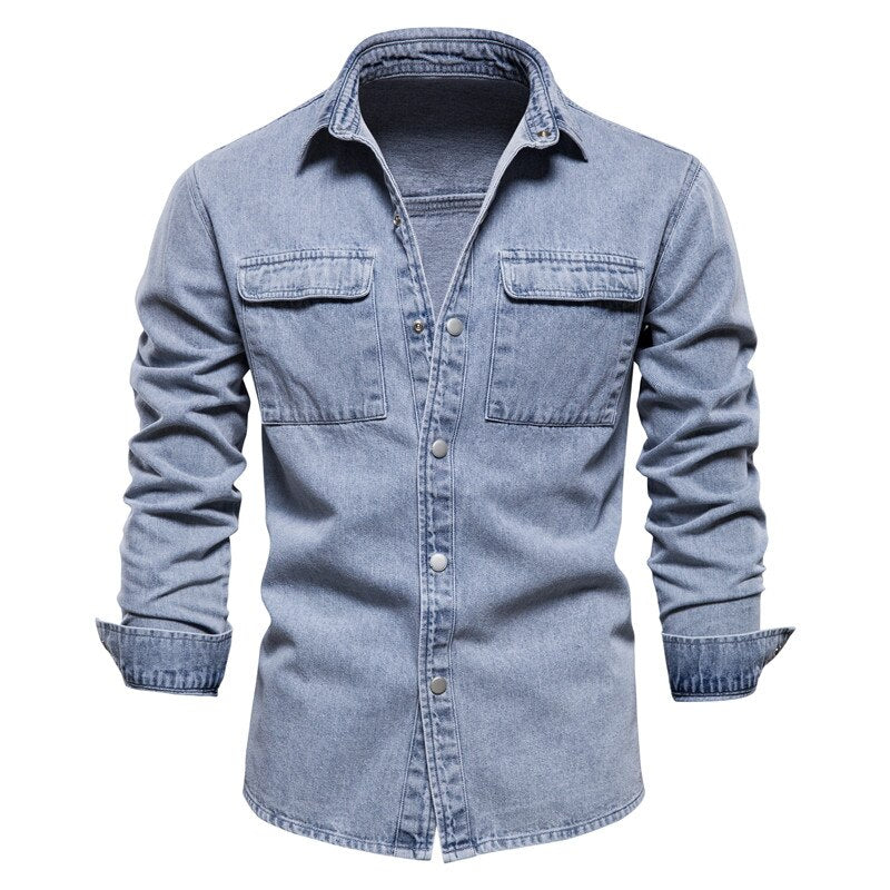 AIOPESON 100% Cotton Denim Jackets
