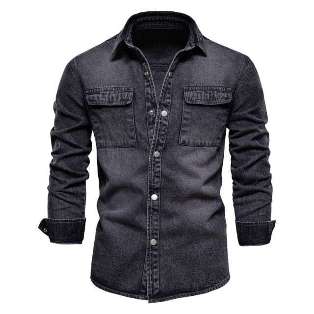 AIOPESON 100% Cotton Denim Jackets
