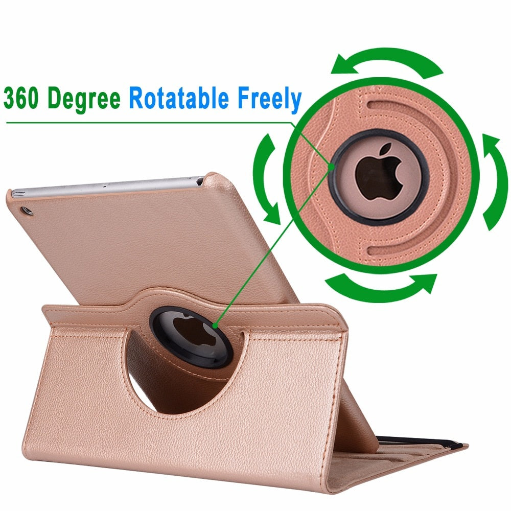 Smart Leather Cover Case for Apple iPad Air 1 Air 2, 5, 6,9.7 2017, 2018, 5th, 6th Generation