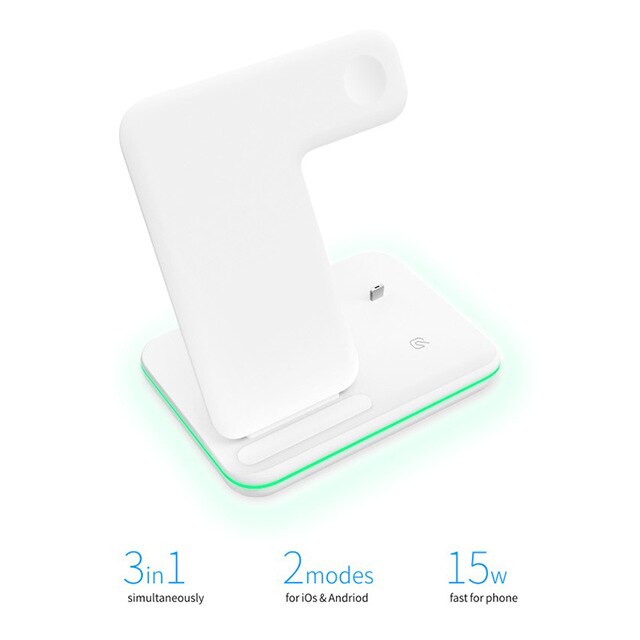 3 In 1 Mobile Phone Watch Headset Wireless Charger Stand