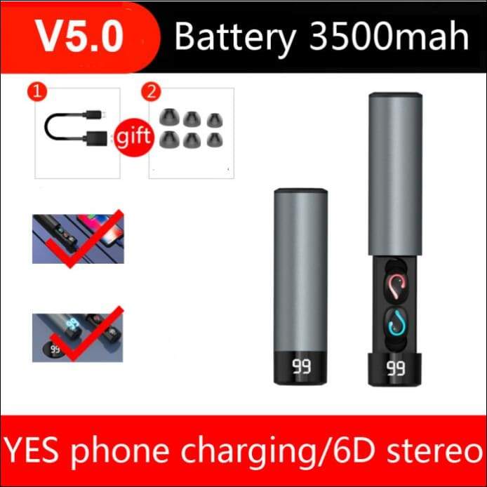 6D Power Bank Wireless Earbuds