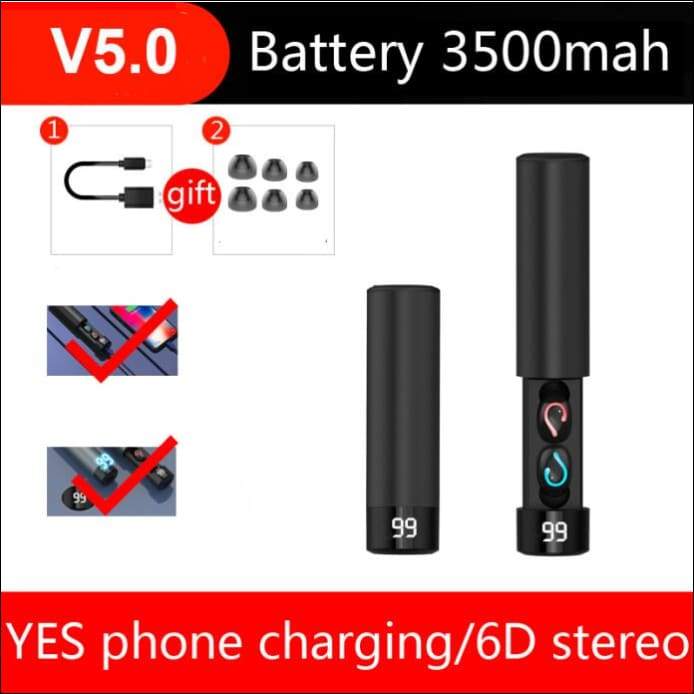 6D Power Bank Wireless Earbuds