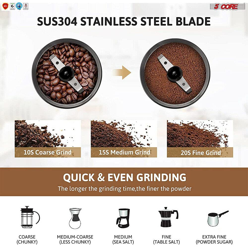 Coffee Grinder Spice Nut Grinders Blender 5 Core CG 01