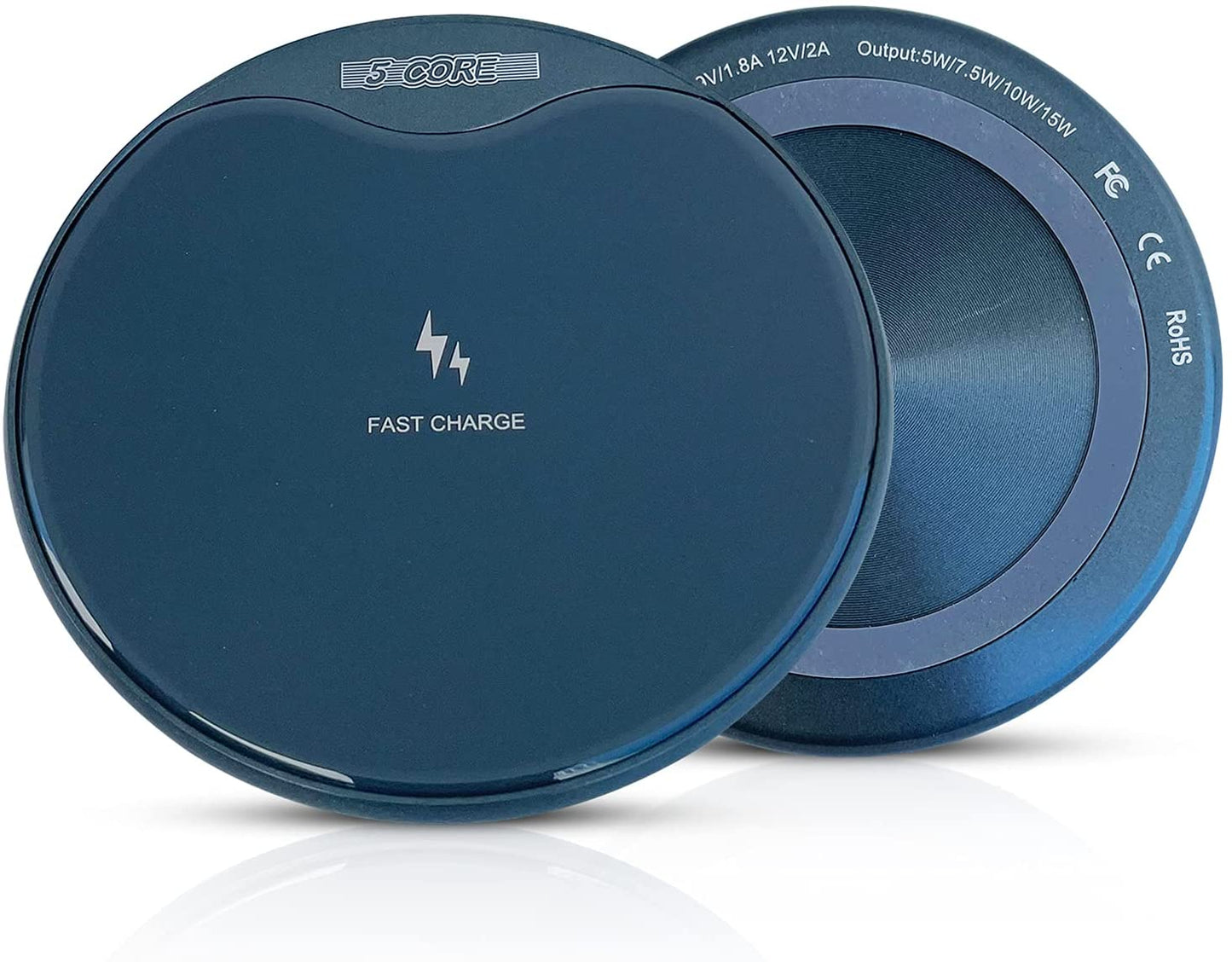 Wireless Fast Charger Pad Glass Top Qi 15W Boostcharge for Iphone Samsung Slim Wire less charging USB-C 2020 5 Core CDKW01