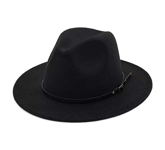 Felt Fedora Hat - Black/Tan