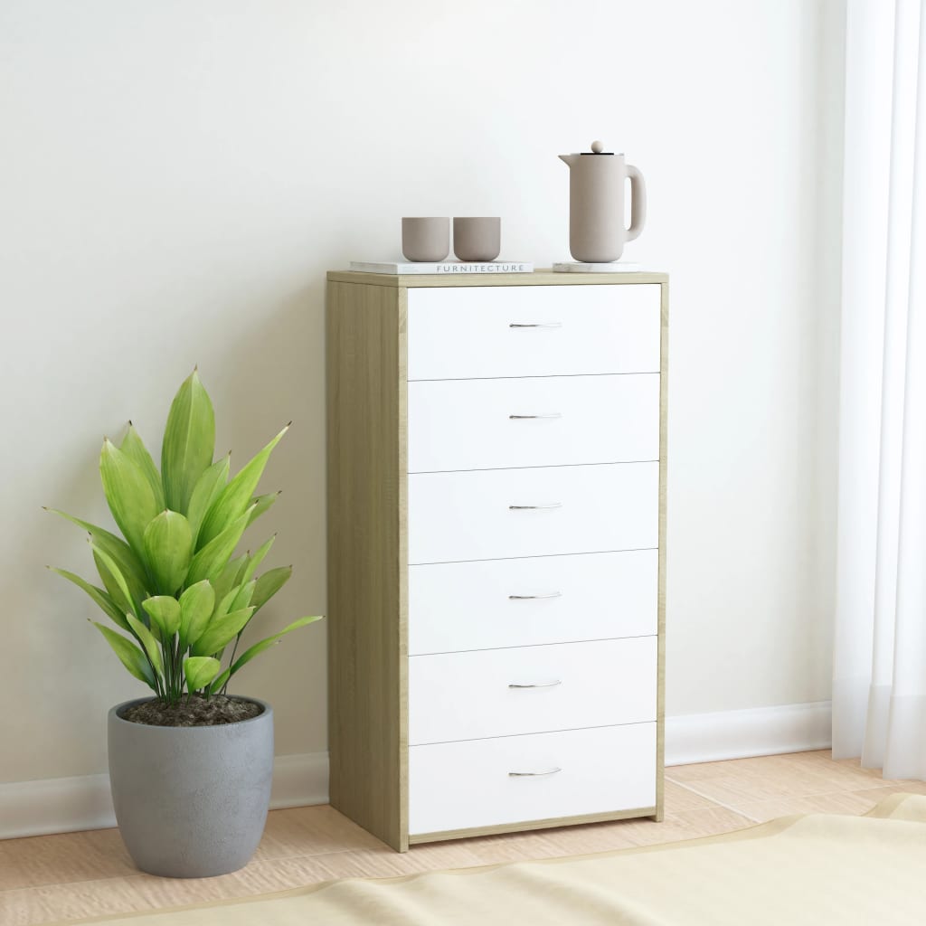 Sideboard with 6 Drawers 23.6"x13.4"x37.8"