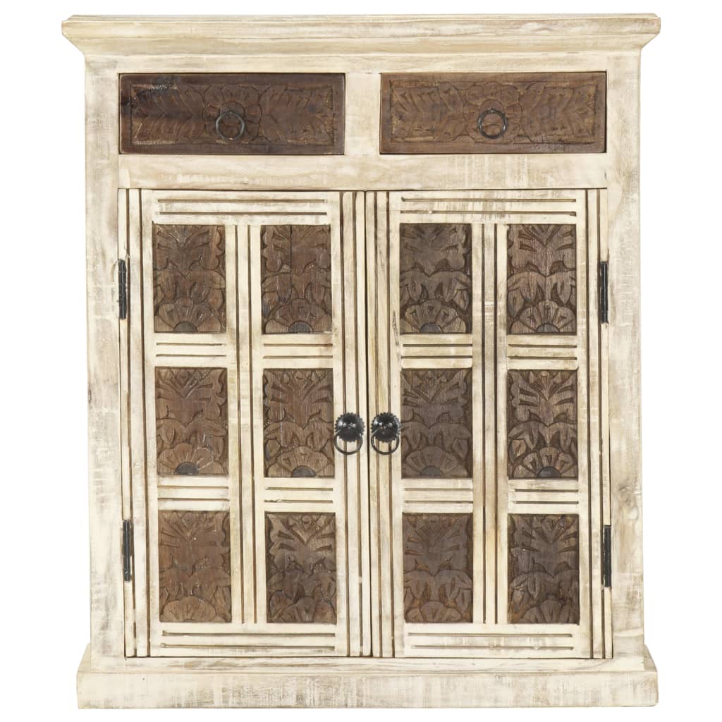 vidaXL Sideboard White Solid Mango Wood