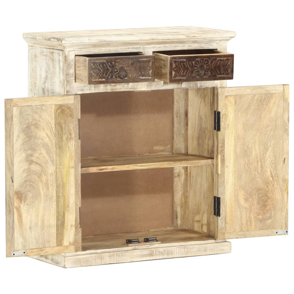 vidaXL Sideboard White Solid Mango Wood