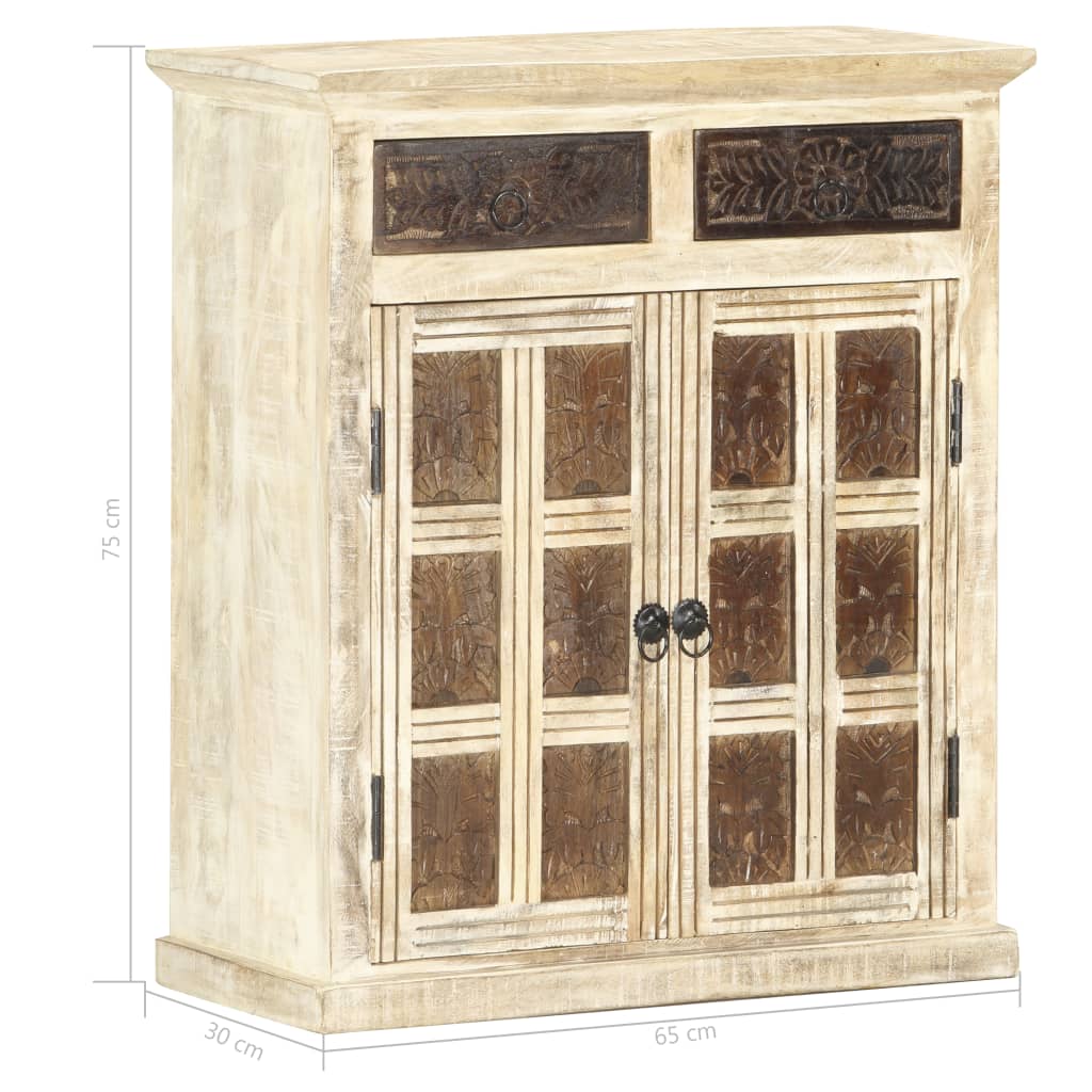 vidaXL Sideboard White Solid Mango Wood