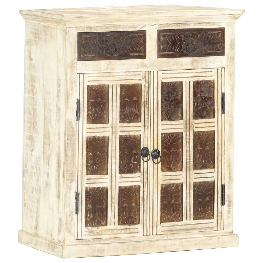 vidaXL Sideboard White Solid Mango Wood