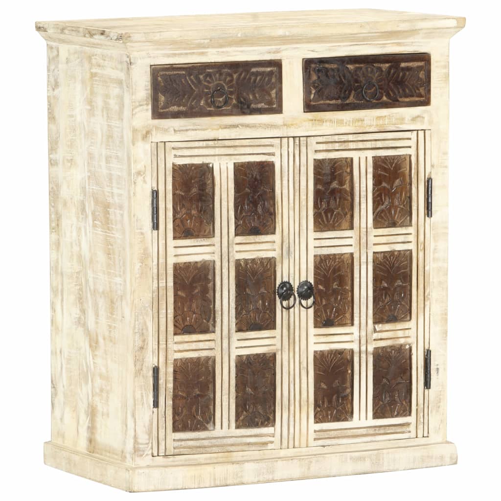 vidaXL Sideboard White Solid Mango Wood