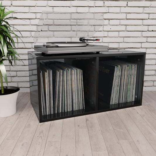 vidaXL Vinyl Storage Box Chipboard Recorder Collection Case Rack Multi Colors