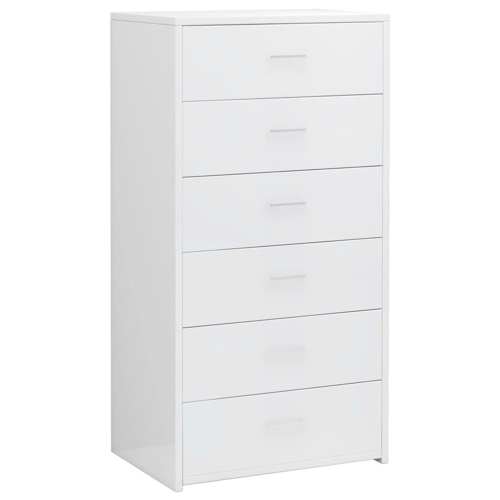 vidaXL Sideboard with 6 Drawers Chipboard Storage Side Cabinet Multi Colors