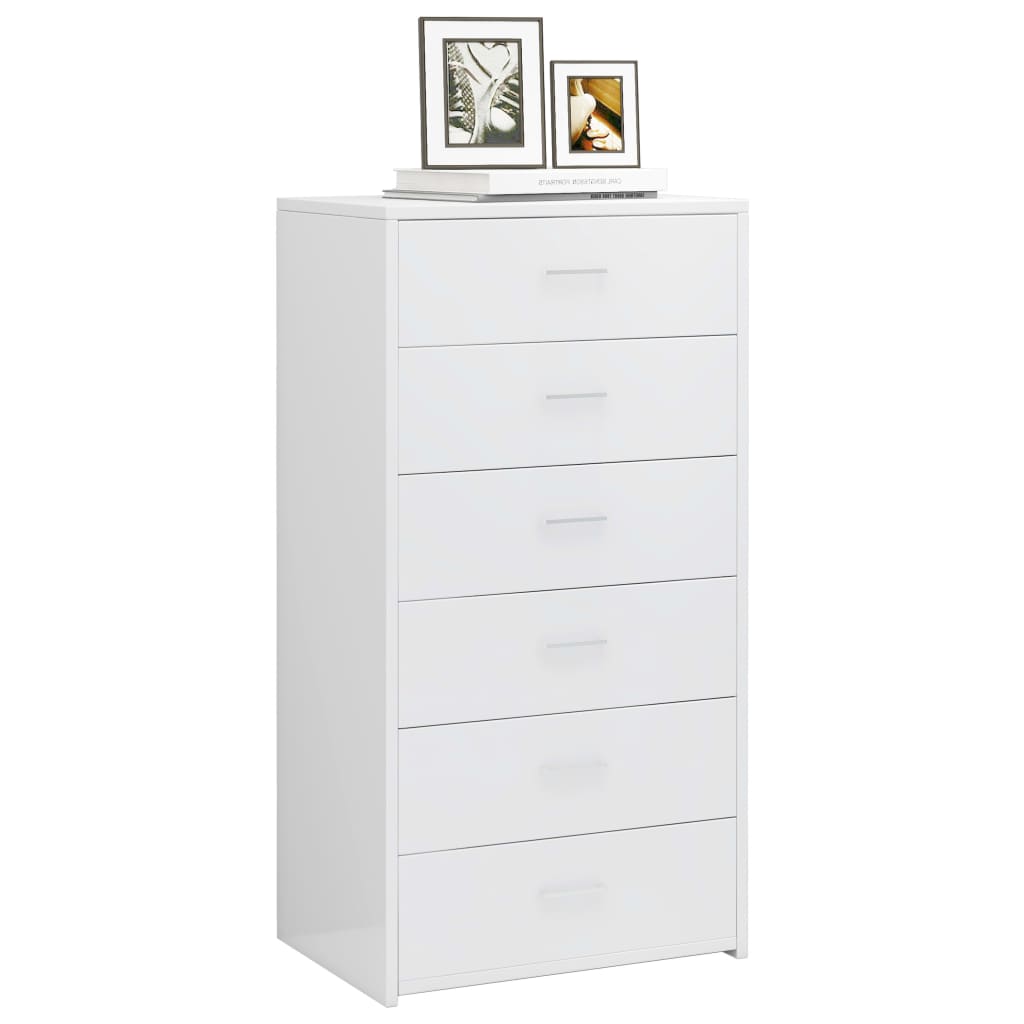 vidaXL Sideboard with 6 Drawers Chipboard Storage Side Cabinet Multi Colors