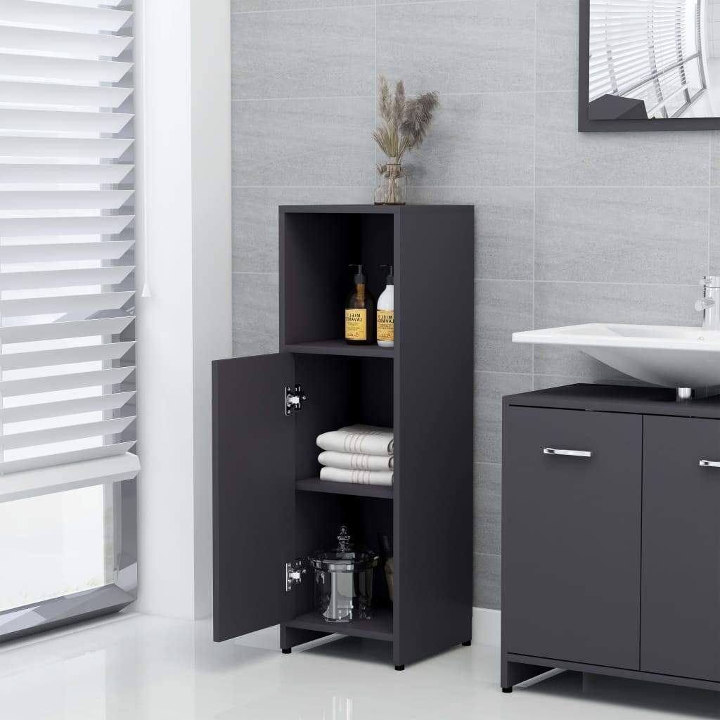 vidaXL Bathroom Cabinet Chipboard Storage Cupboard Laundry Room Multi Colors