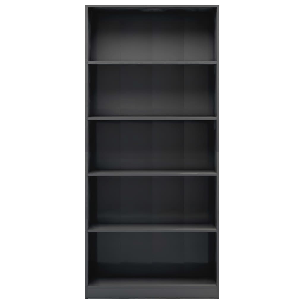 vidaXL 5-Tier Book Cabinet Chipboard Bookcase Standing Shelf Multi Colors