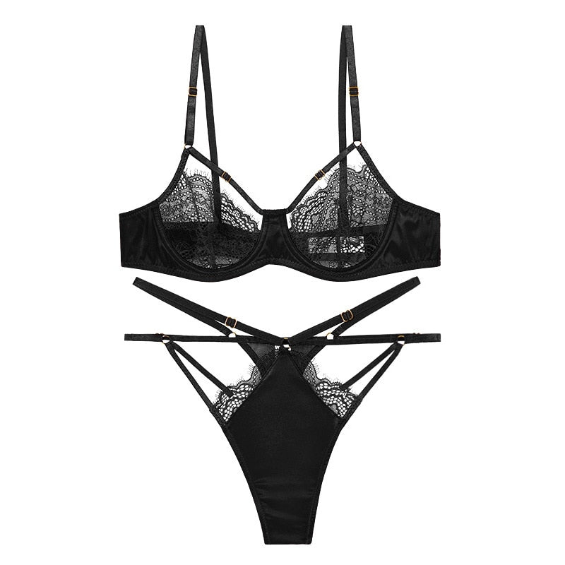 New Sexy Lace Bra and Thongs Set Underwear