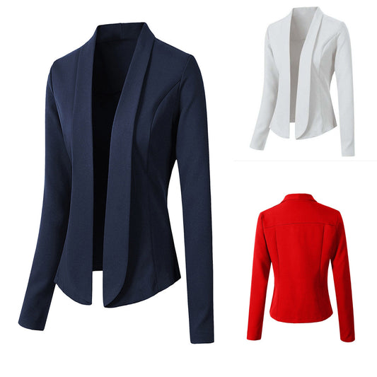 Blazers Women Fashion Solid Tops Long Sleeve Jacket