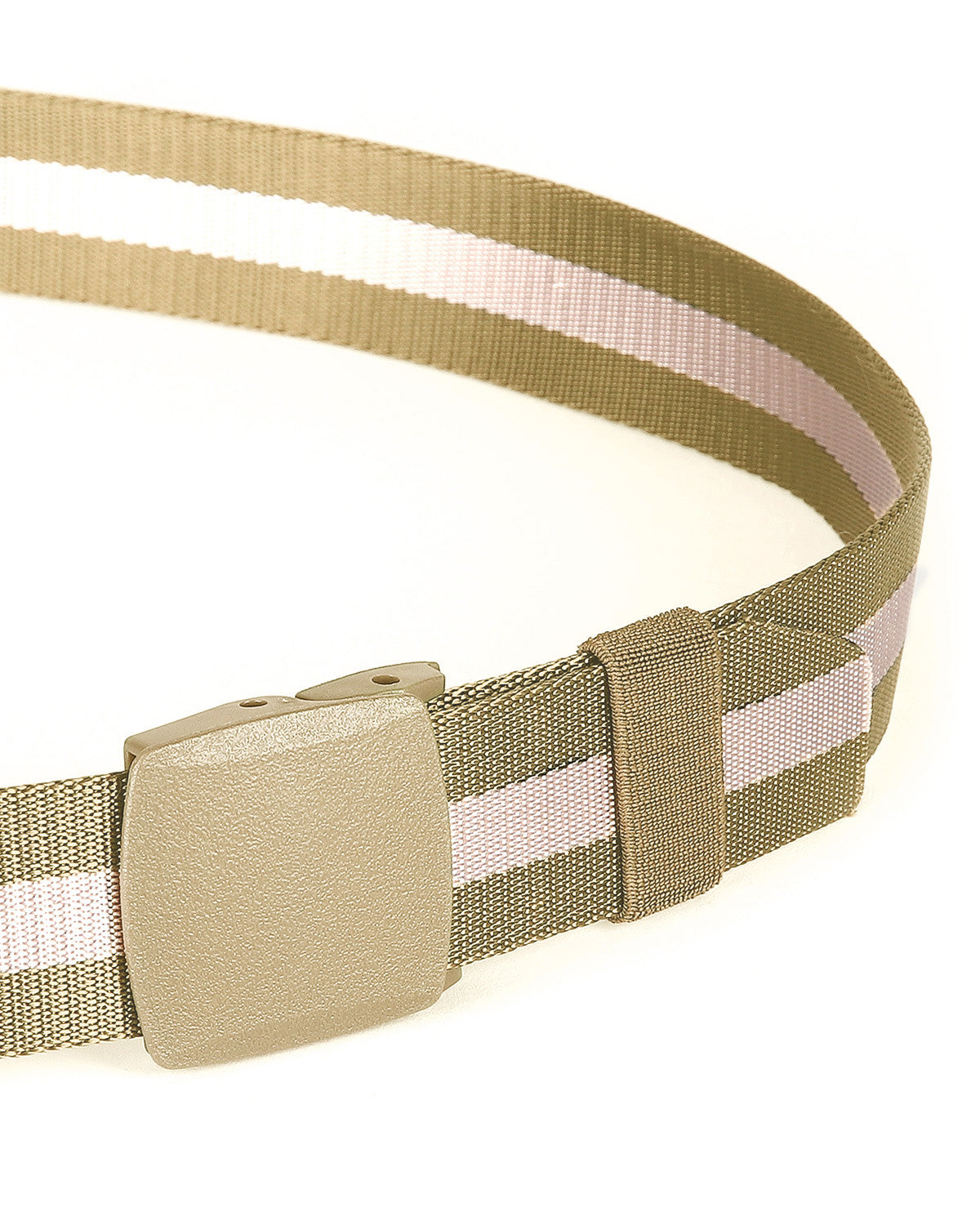 ZIMEGO Mens One Size Adjustable Strap Stripe Nylon Web Belt